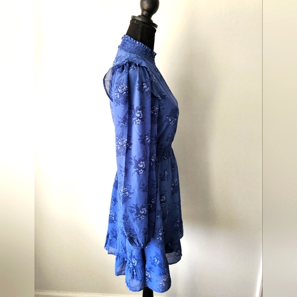 Floral Print Ruffled Mini Dress - Picture 9 of 13